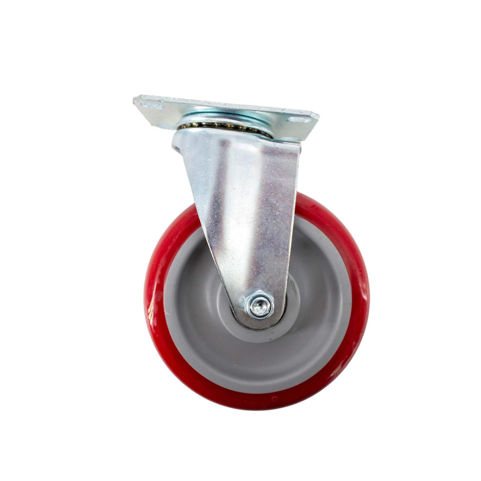 Lenkrolle 100mm 360° drehbar Rot – Transportrolle bis 110kg Traglast