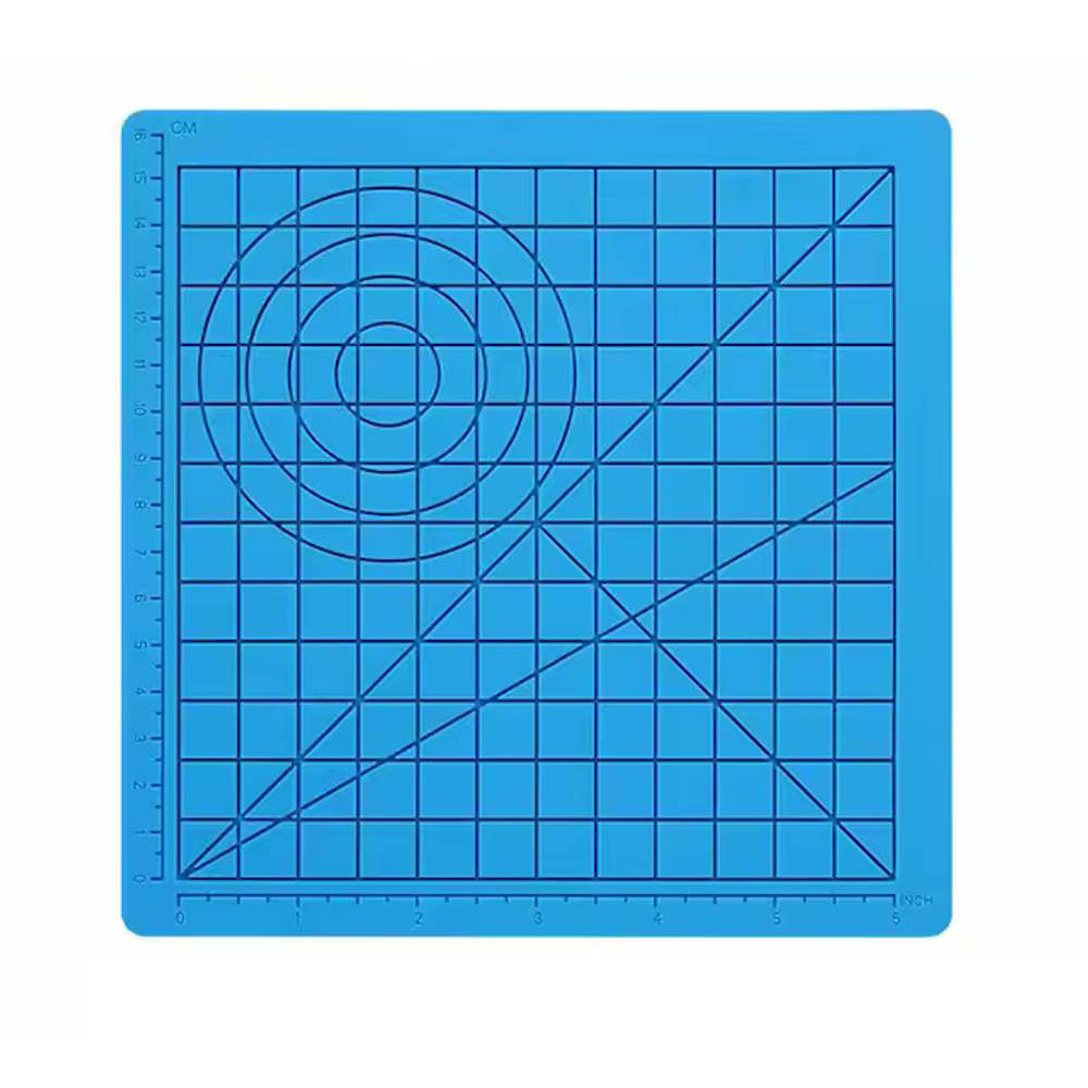 3D-Druckstift Matte Unterlage Design Pad mit geometrischen Formen 177x177mm blau