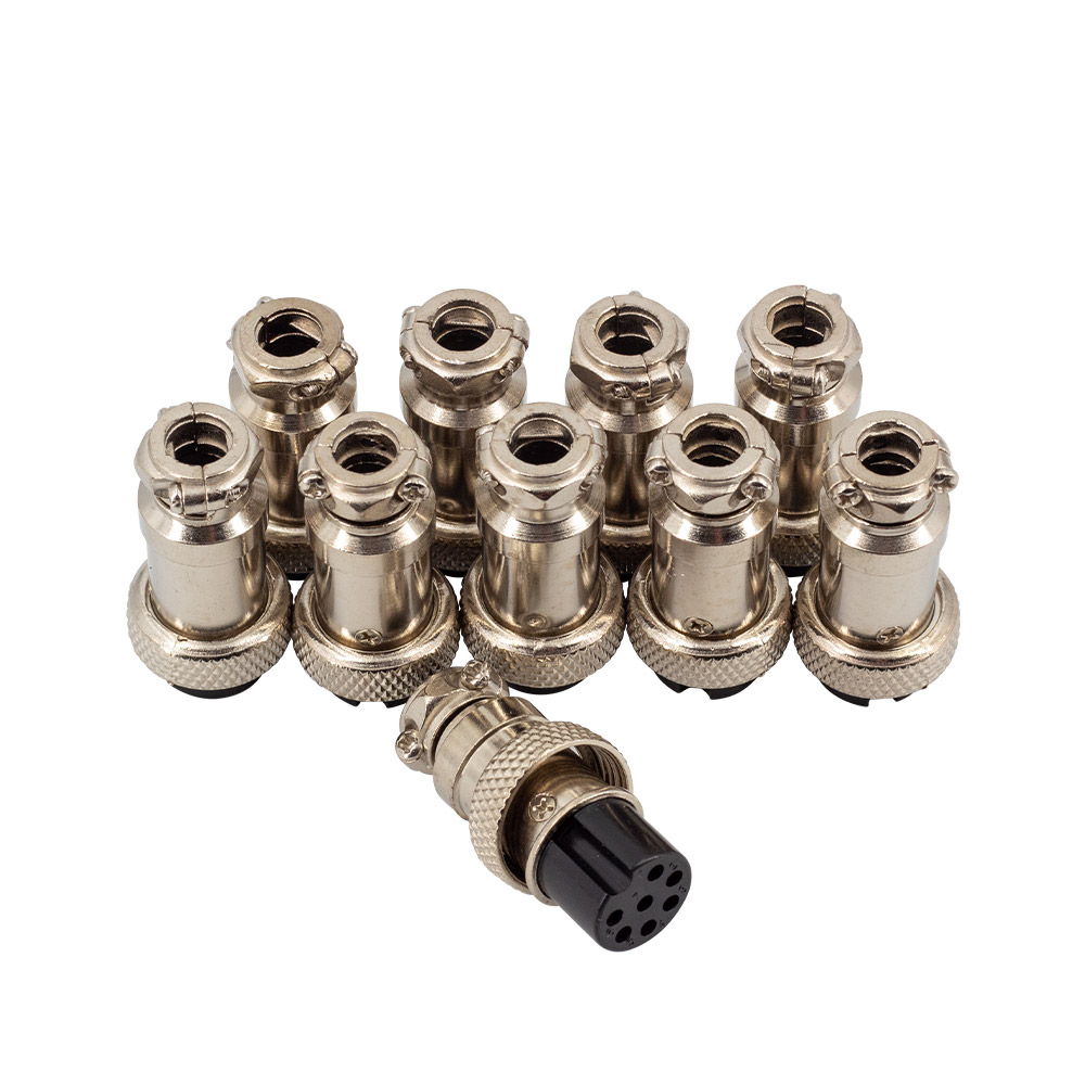 10x GX16 7 Pin Stecker + Buchse