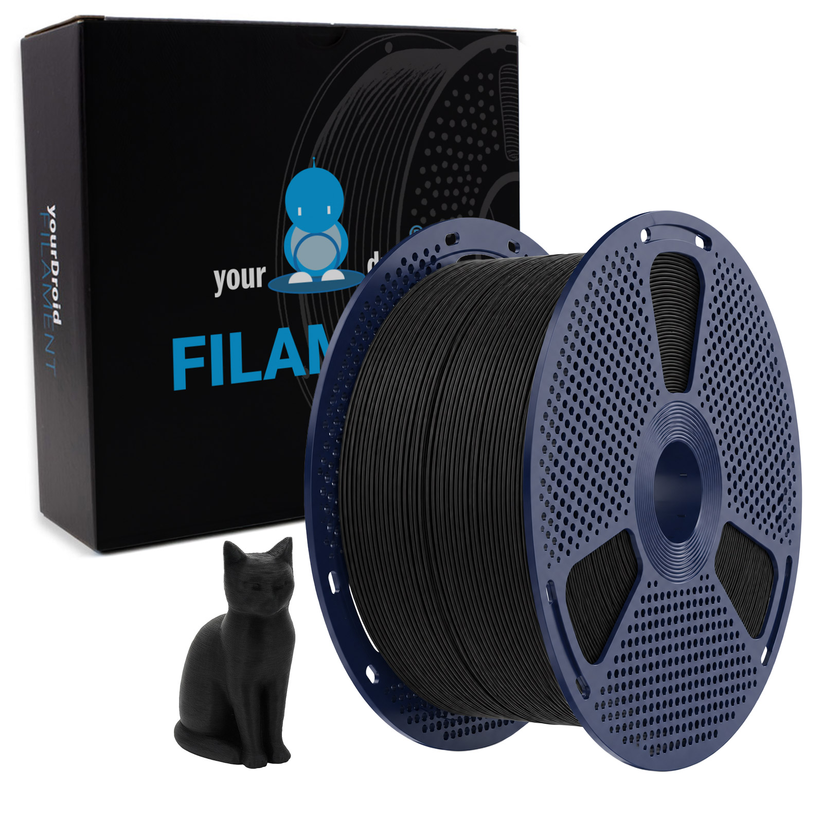 yourDroid PETG Filament Schwarz 1.75mm 5kg