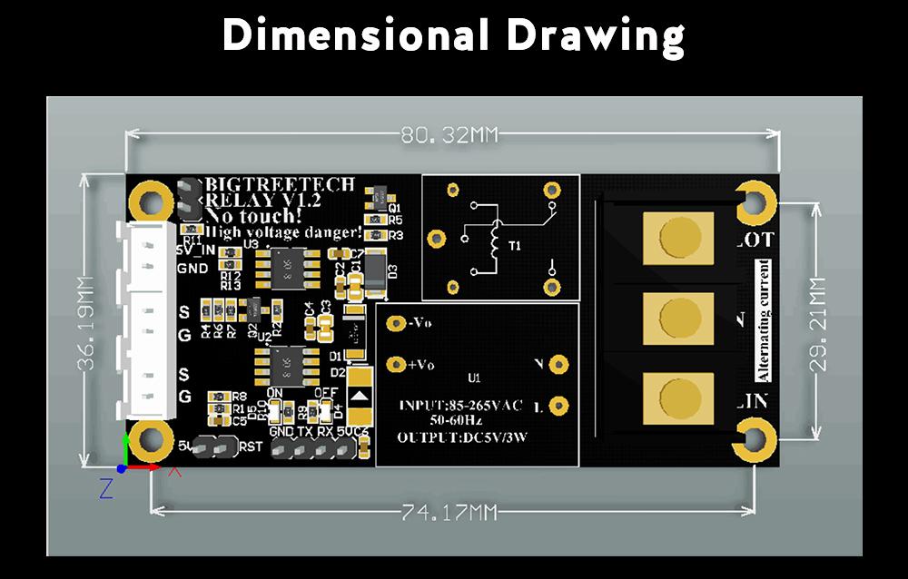 Bigtreetech Relais Modul V1.2 Automatische Abschaltung nach dem Druck