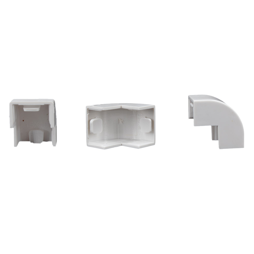 10x yourDroid Kabelkanal Außenwinkel 15x10 weiss
