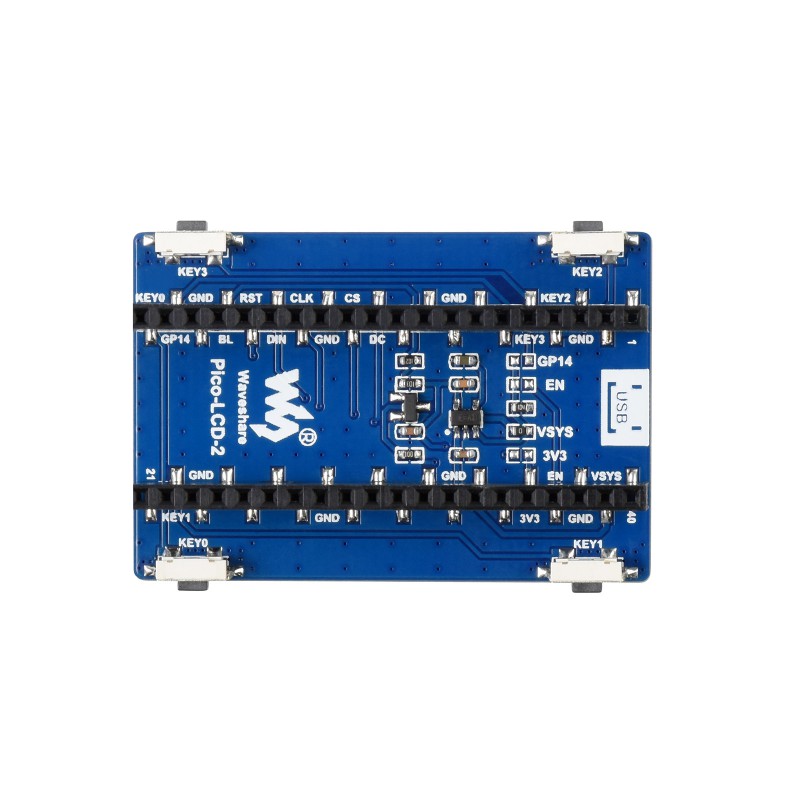 Waveshare 2" LCD Display Modul für Raspberry Pi Pico
