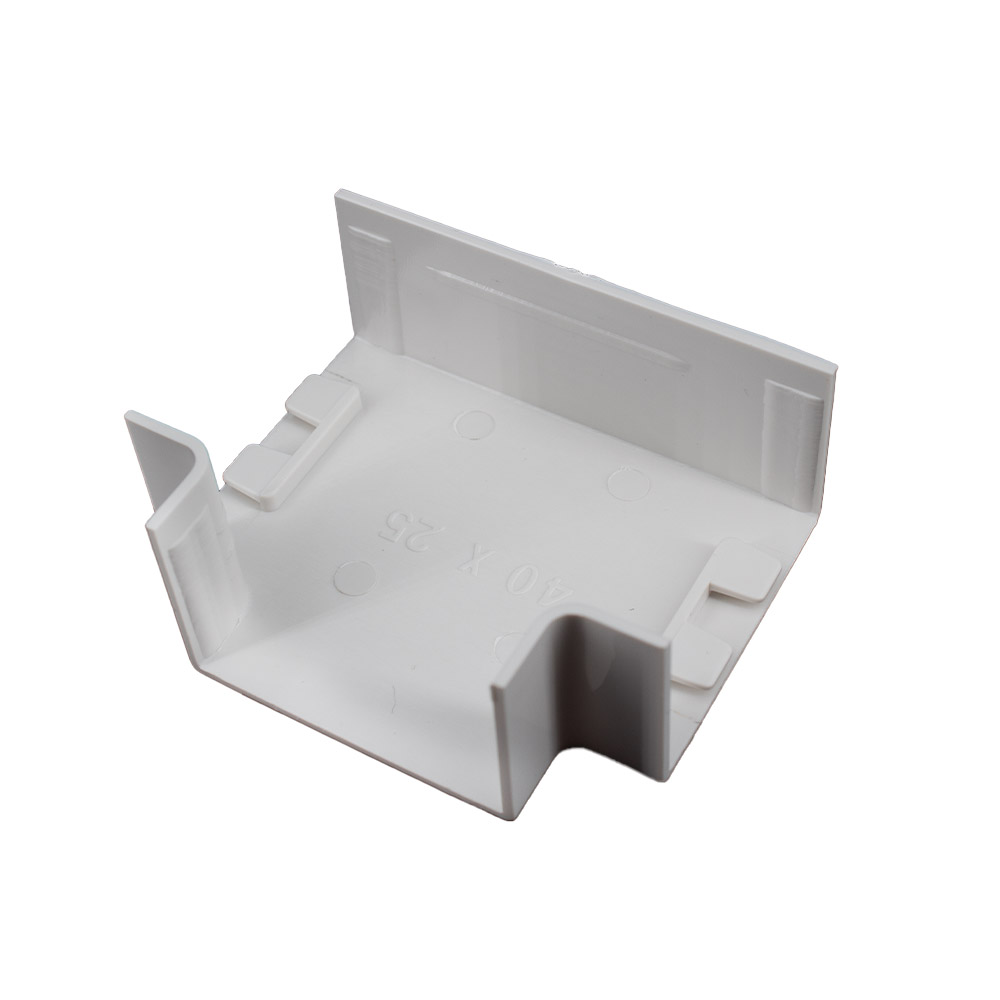 10x Kabelkanal T-Stück 40x25 weiss