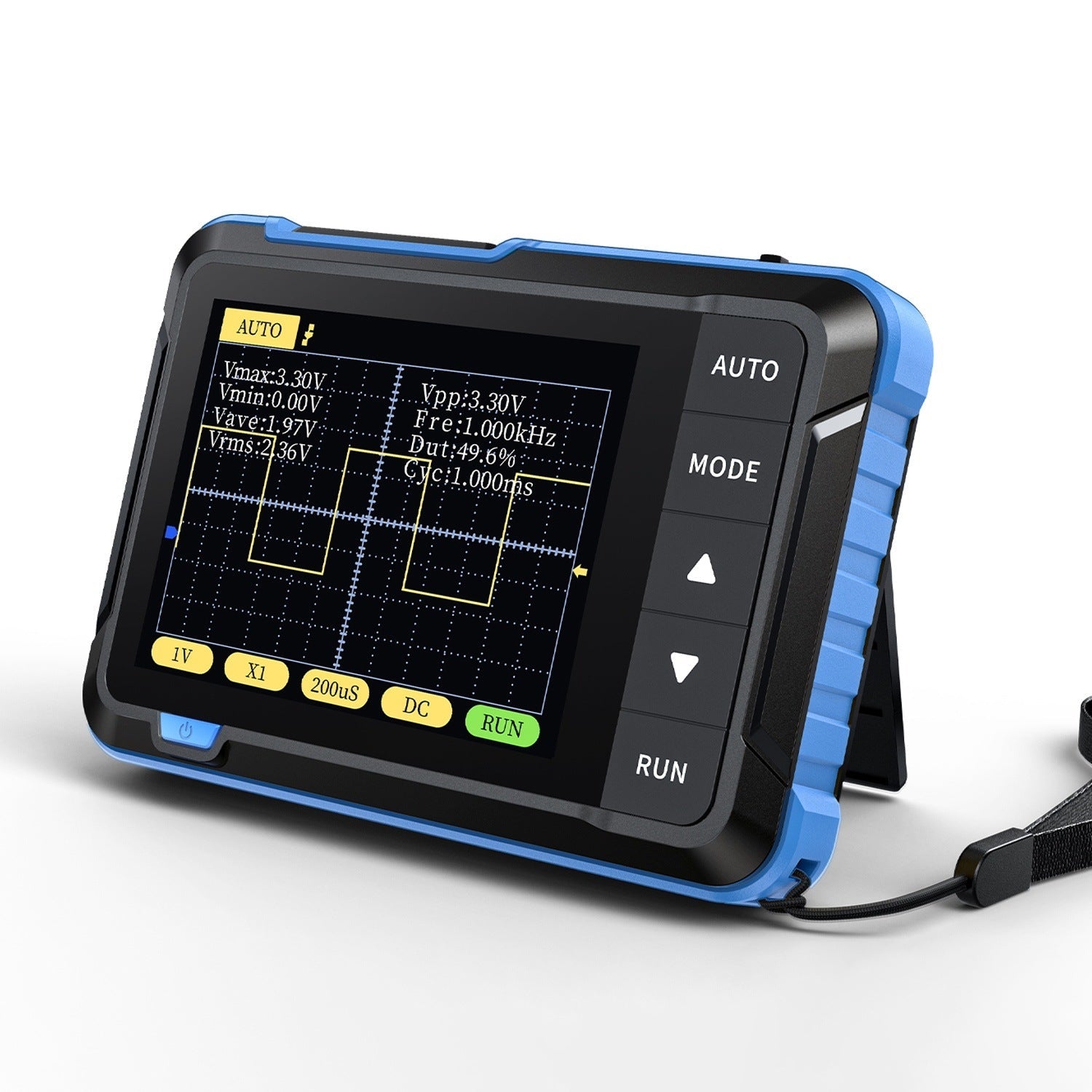 FNIRSI DSO-152 Mini-Oszilloskop – 200 kHz Bandbreite, 2,5 MS/s, tragbares Messgerät mit LCD-Display