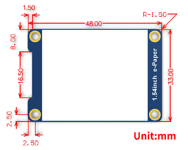 Waveshare 200x200 1.54" e-Paper Display Modul
