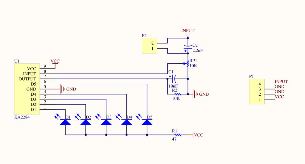 Audio/Spannung/Batterie Indikator KA2284 3.5V-12V AC DC