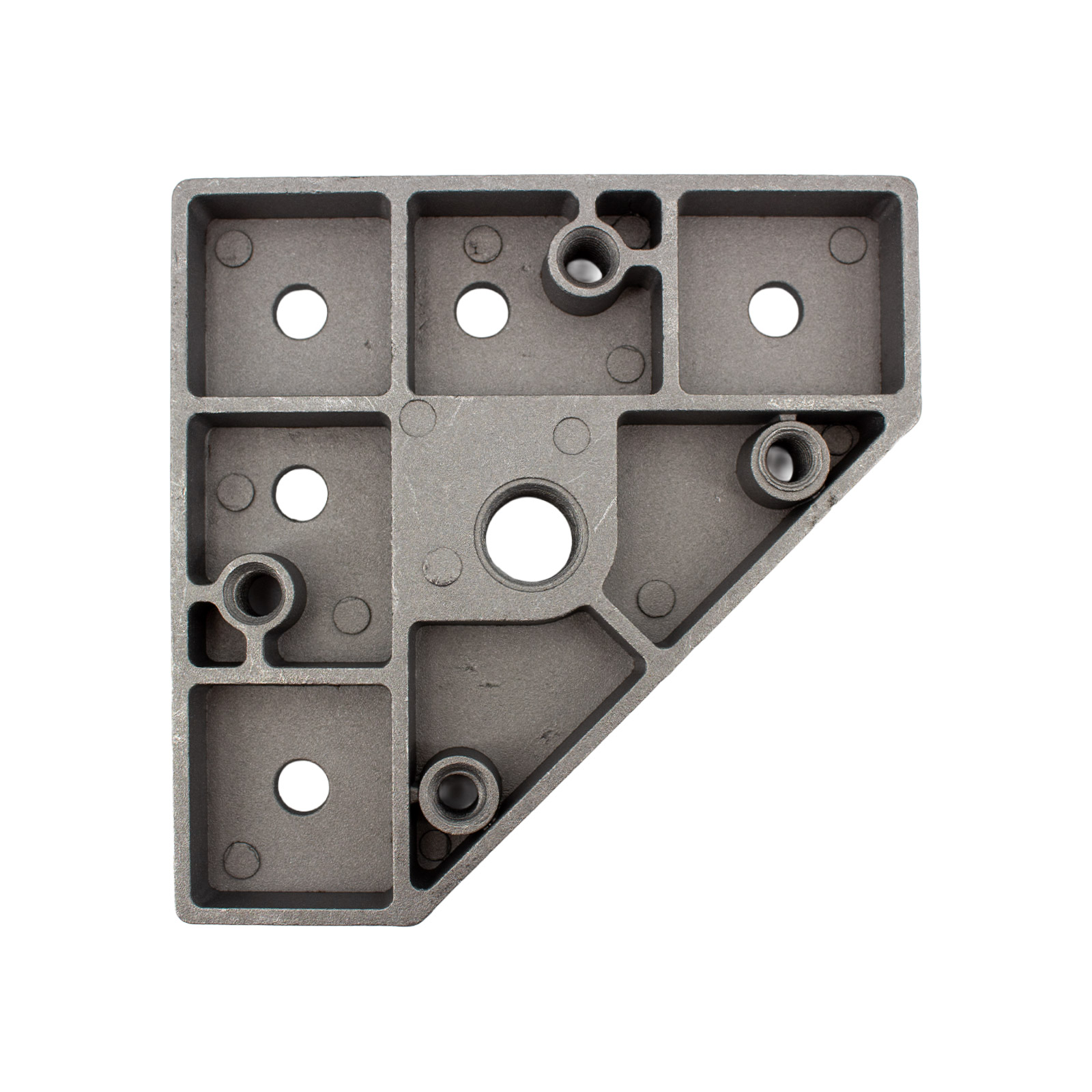 Stellfuß-Basis 4040 mit M16-Gewinde für Aluminiumprofile 45 x 74mm Lochabstand