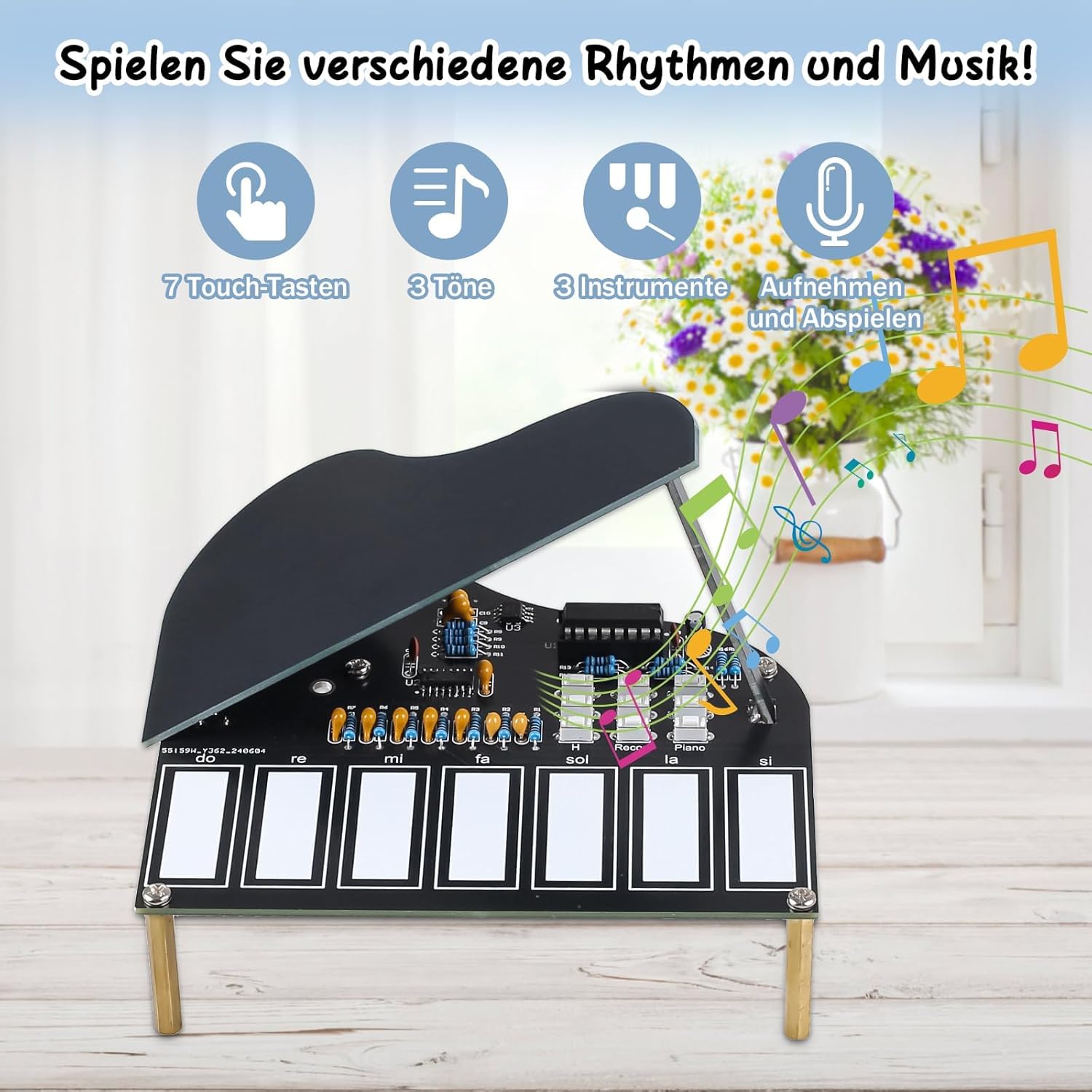 Bausatz Elektronisches Piano mit Touchfunktion und Aufnahme