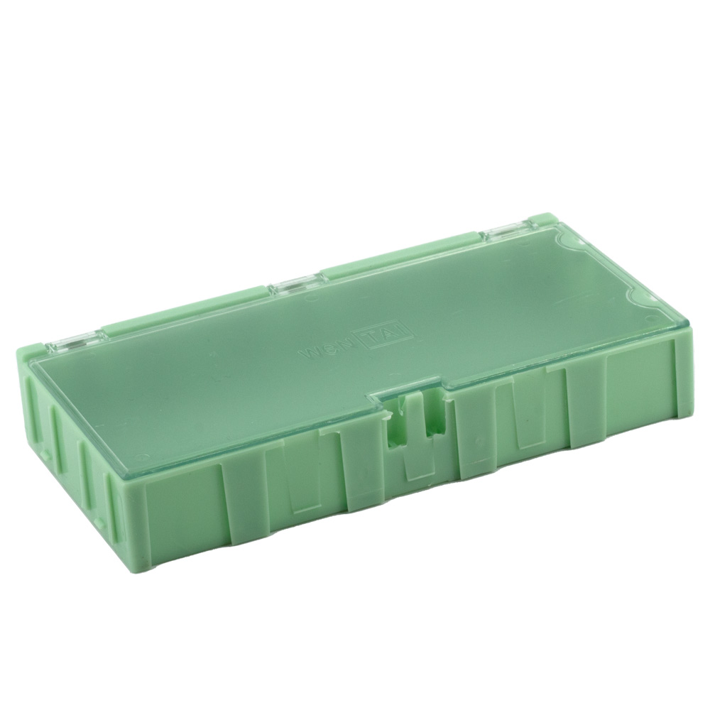 Leer Container Box 4 für SMD Bauelemente - grün