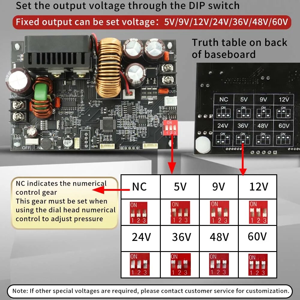 Spannungsregler mit Display DC 6-70V auf 0-60V 20A 1200W CNC XY6020L