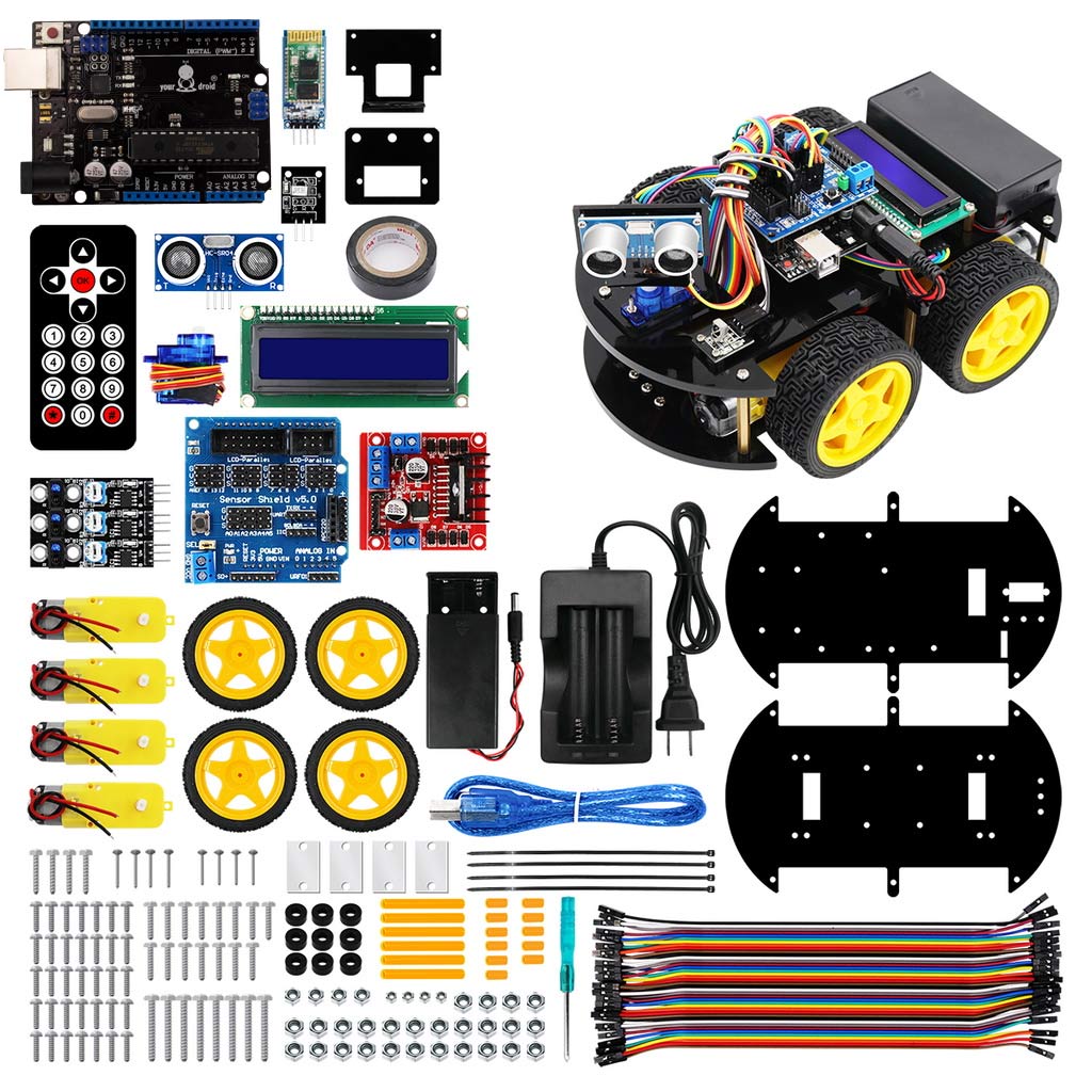 uno R3 4wd smart car roboter bausatz
