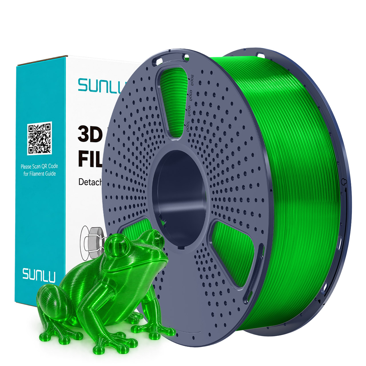 Sunlu PETG Filament Transparent Green 1.75mm 1kg