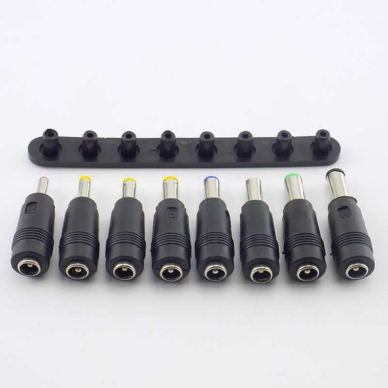 8x DC Adapter Set 5.5x2.1mm Male zu Female – Netzteilstecker Konverter Kit