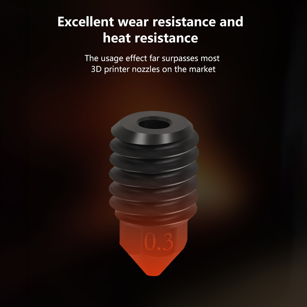 Gehärtete Stahl Düse 0.3mm für Bambu Lab X1 Upgrade Hotend