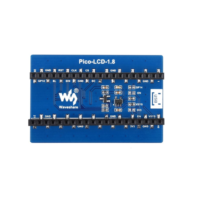 Waveshare 1.8inch LCD Display Modul für Raspberry Pi Pico