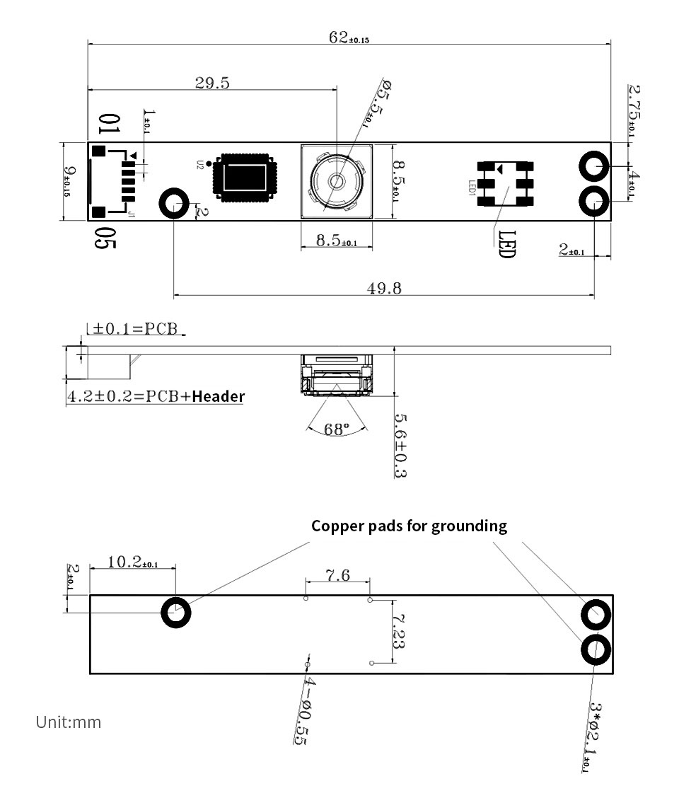 OV5640 5MP USB Kamera, 1080P Video Recording Autofokus