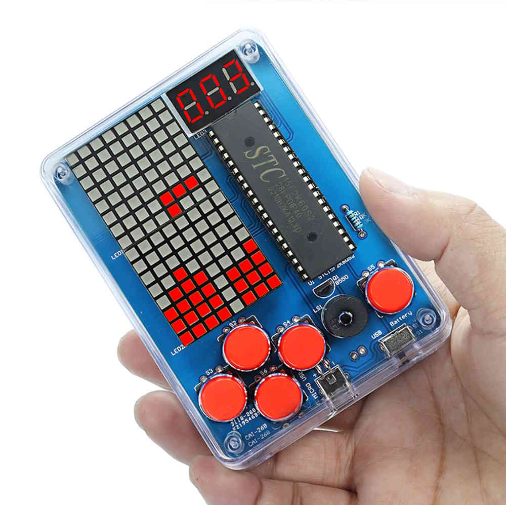 Bausatz Mini Retro Handheld Konsole zum Löten (Rot)