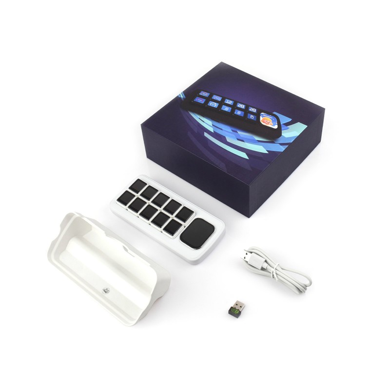 Waveshare MK10W Stream Deck LCD Makro-Controller Weiss