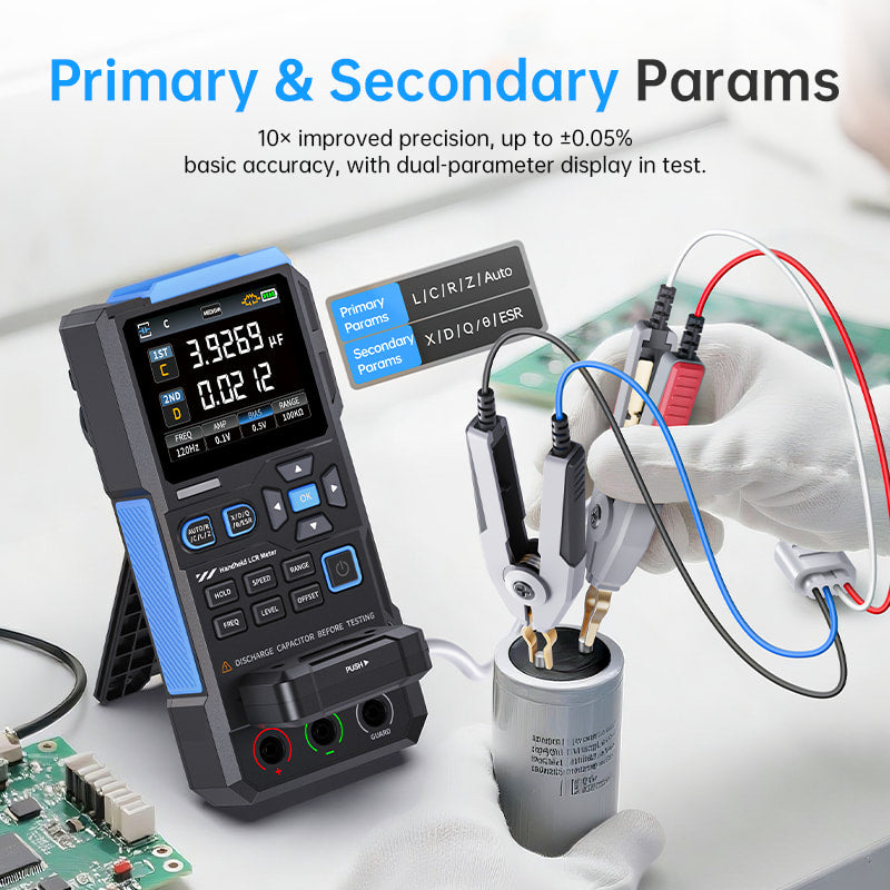 FNIRSI LC1020E Bauteiltester – LCR-Messgerät für Widerstand, Induktivität und Kapazität