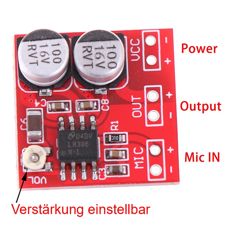 LM386 Mikrofon Verstärker Modul DC 4-12V