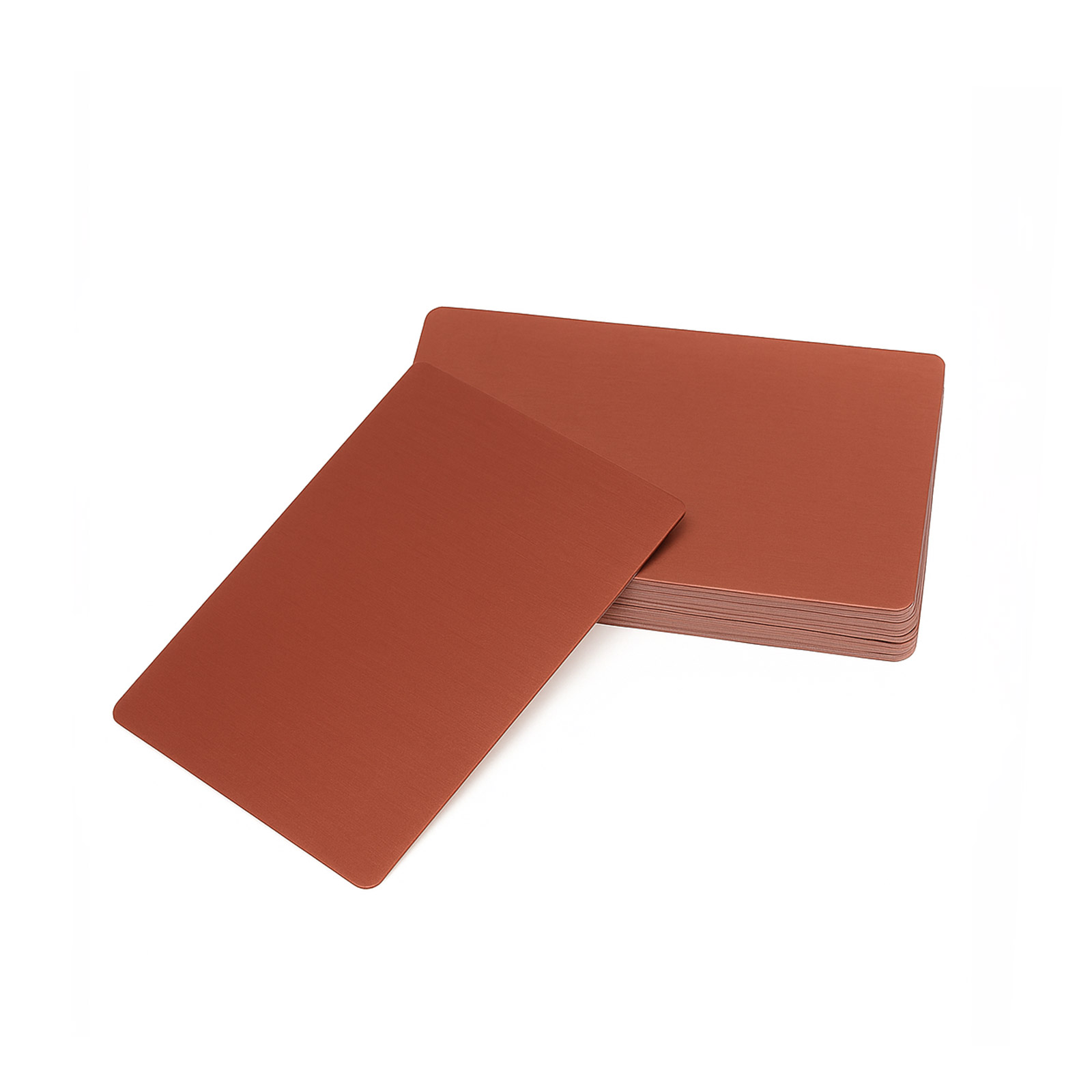 50 Stück Metall Visitenkarte Rosé Gold Rohling Blank für Lasergravur Businesskarte