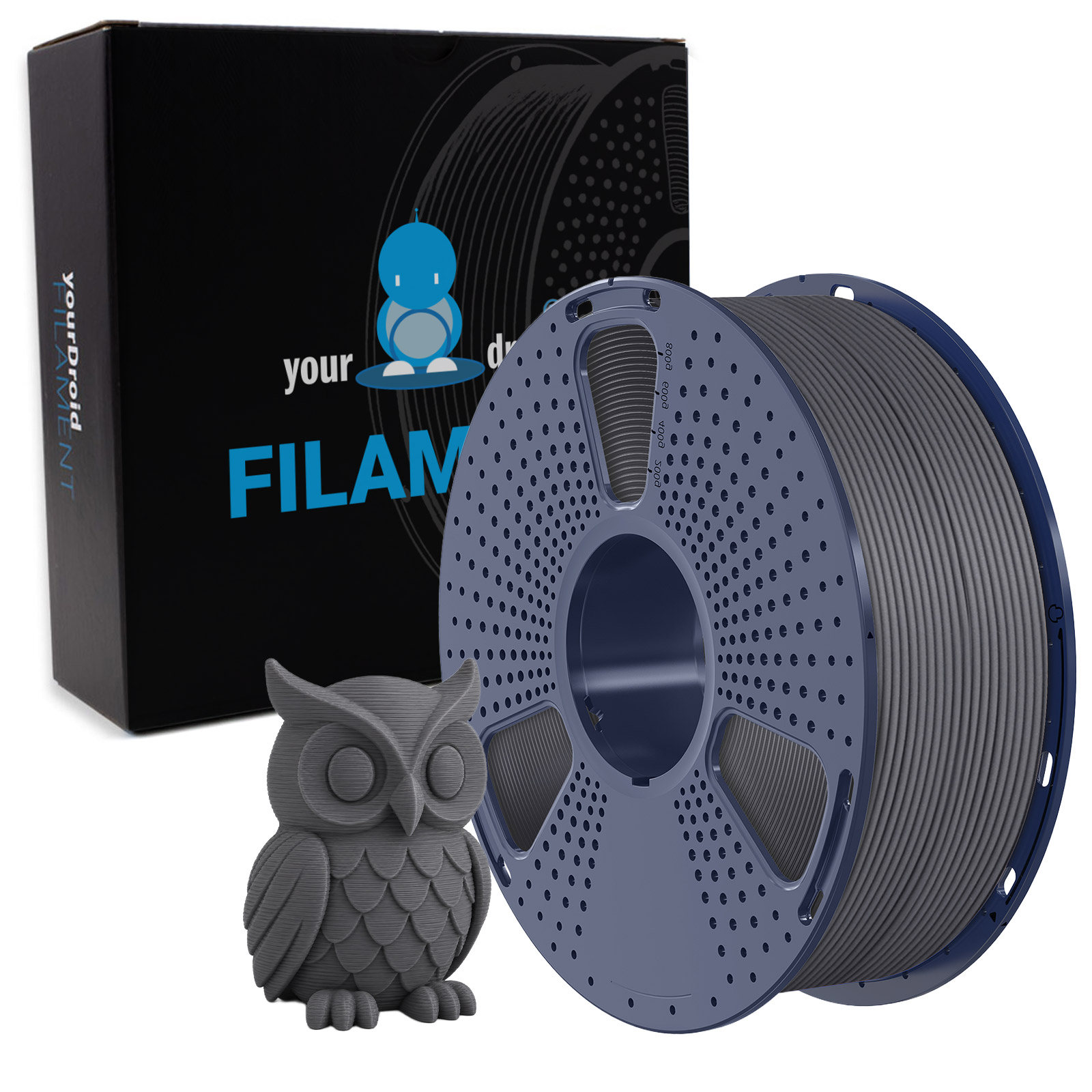 yourDroid PLA Filament Grau Matt 1.75mm 1kg