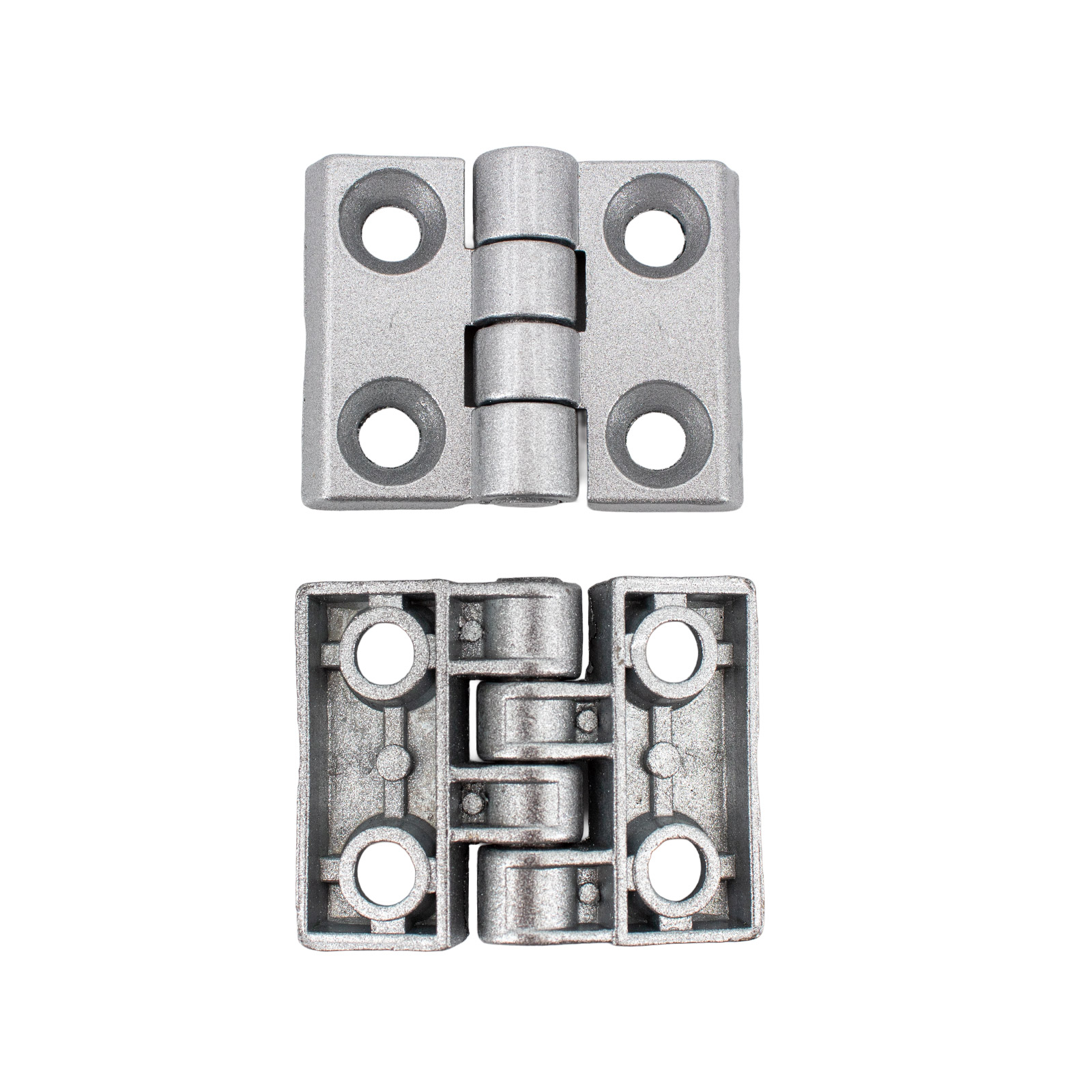 2x Metall Scharniere für 3030 Aluminiumprofile Silber