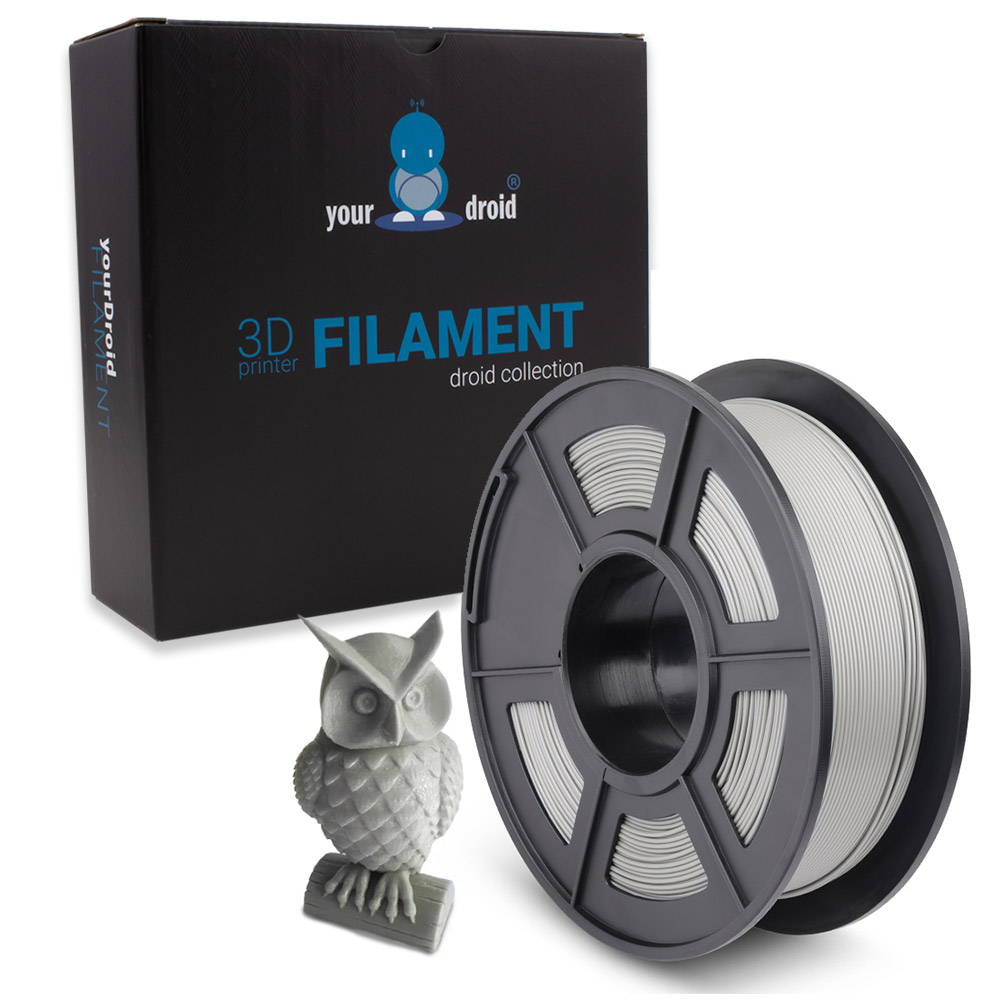 yourDroid PETG Filament Silber 1.75mm 1kg
