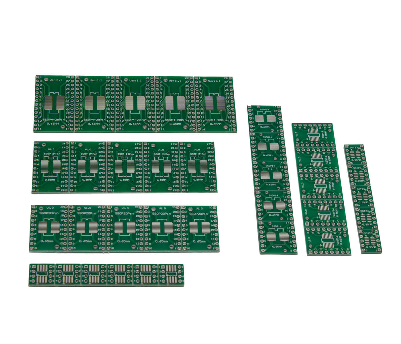 35-Teile Sortiment SMD zu DIP Adapterplatinen