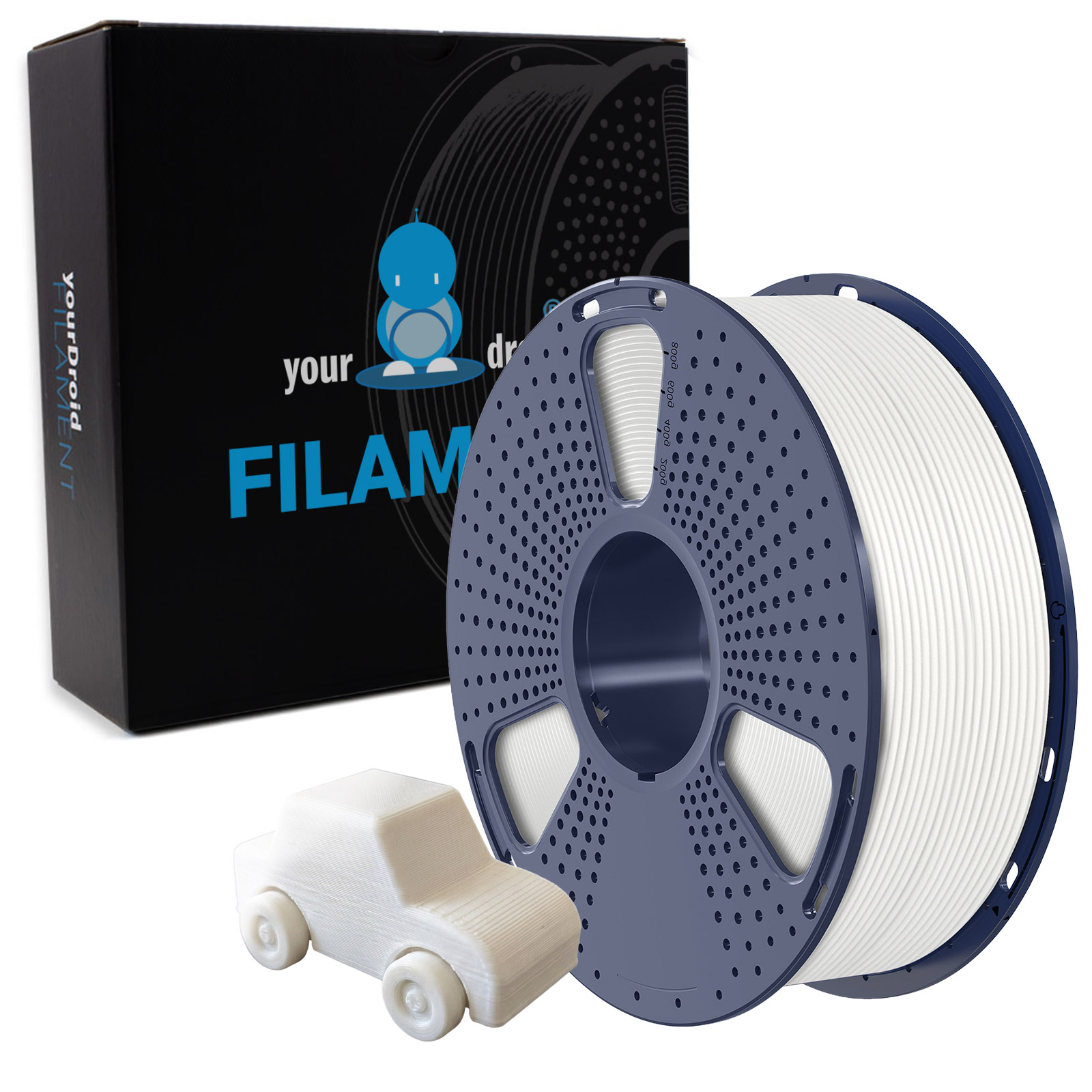 yourDroid PETG Filament Weiss 1.75mm 1kg