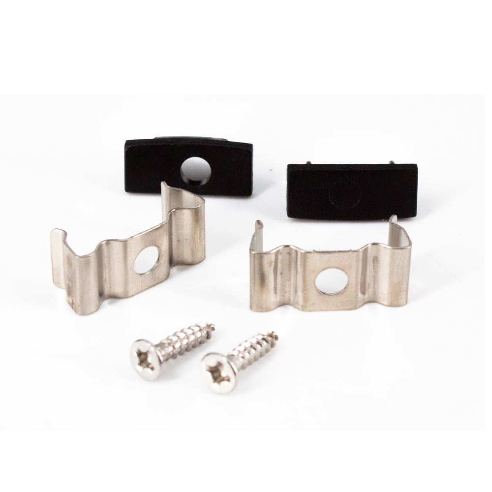 LED Aluminium Profil Schiene flach 17x7mm mit Abdeckung (Schwarz)