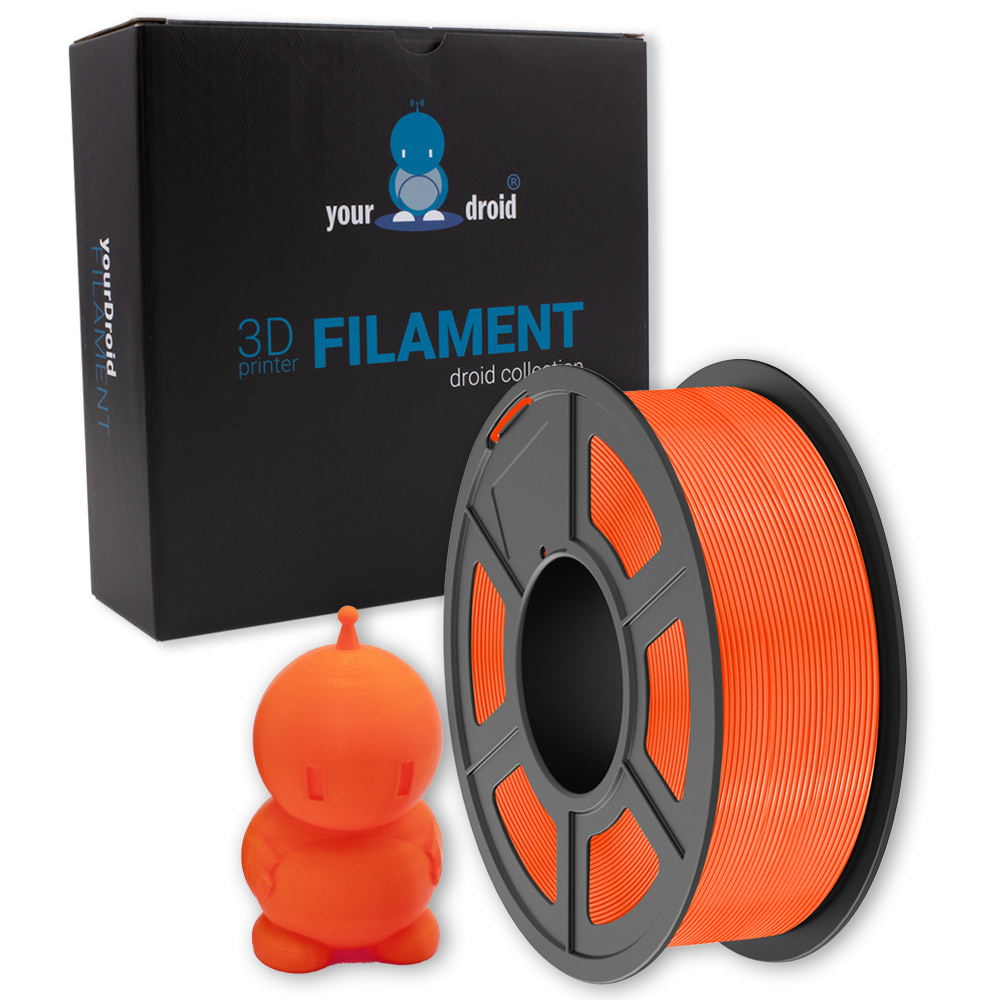 yourDroid PETG Filament Sonniges Orange 1.75mm 1kg