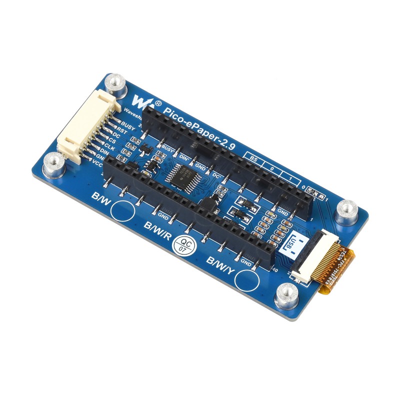 Waveshare 2.9" E-Paper Display Modul (B) für Raspberry Pi Pico 3-farbig