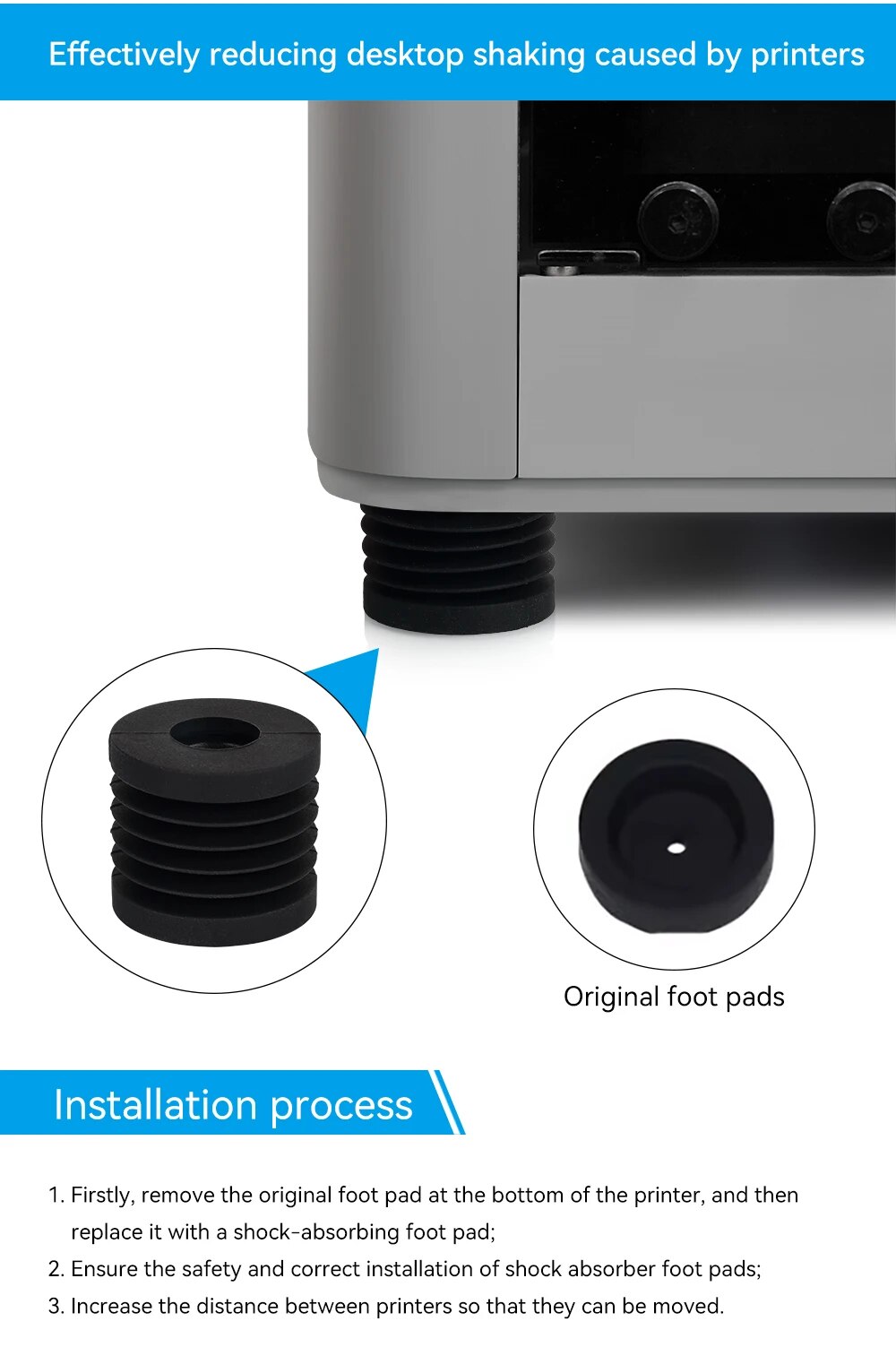Anti-Vibrations-Füße für P1P/P1S/X1/X1C (4 Stück)