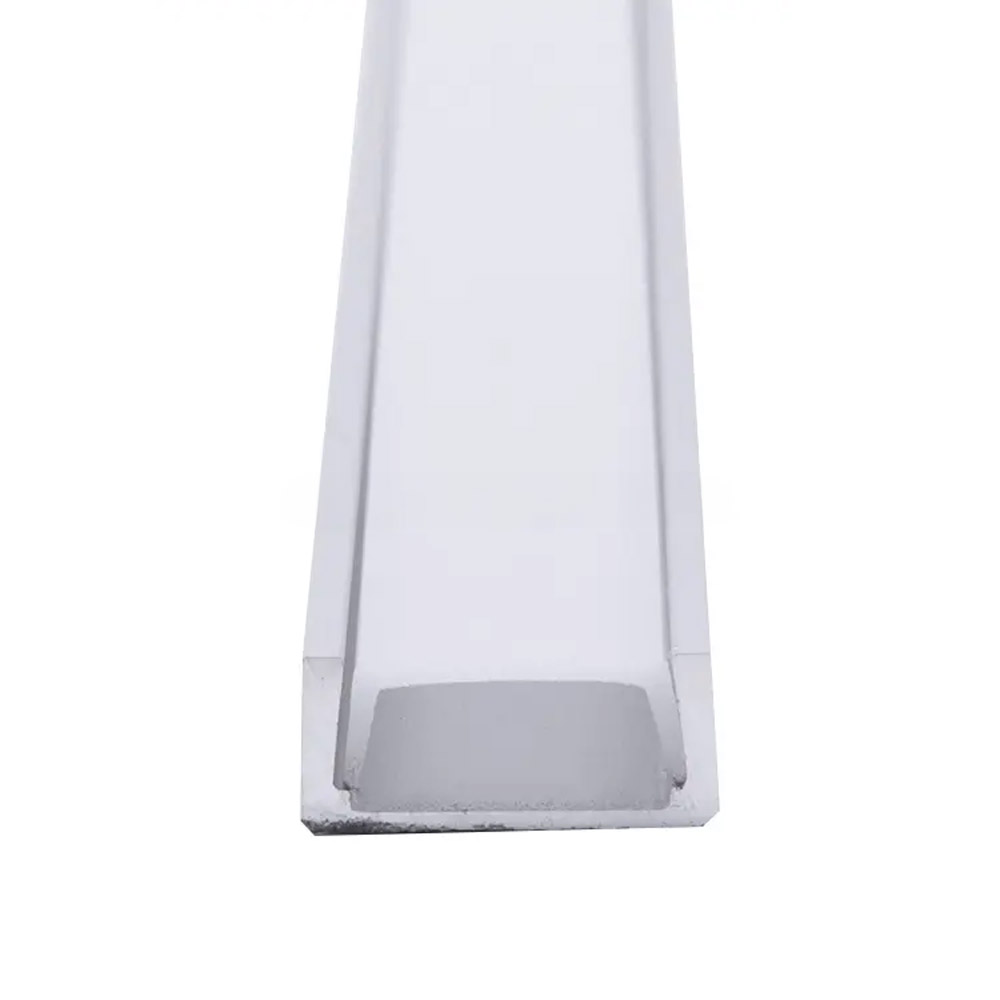 LED Aluminium Profil Schiene flach 15x7mm mit Abdeckung Silber