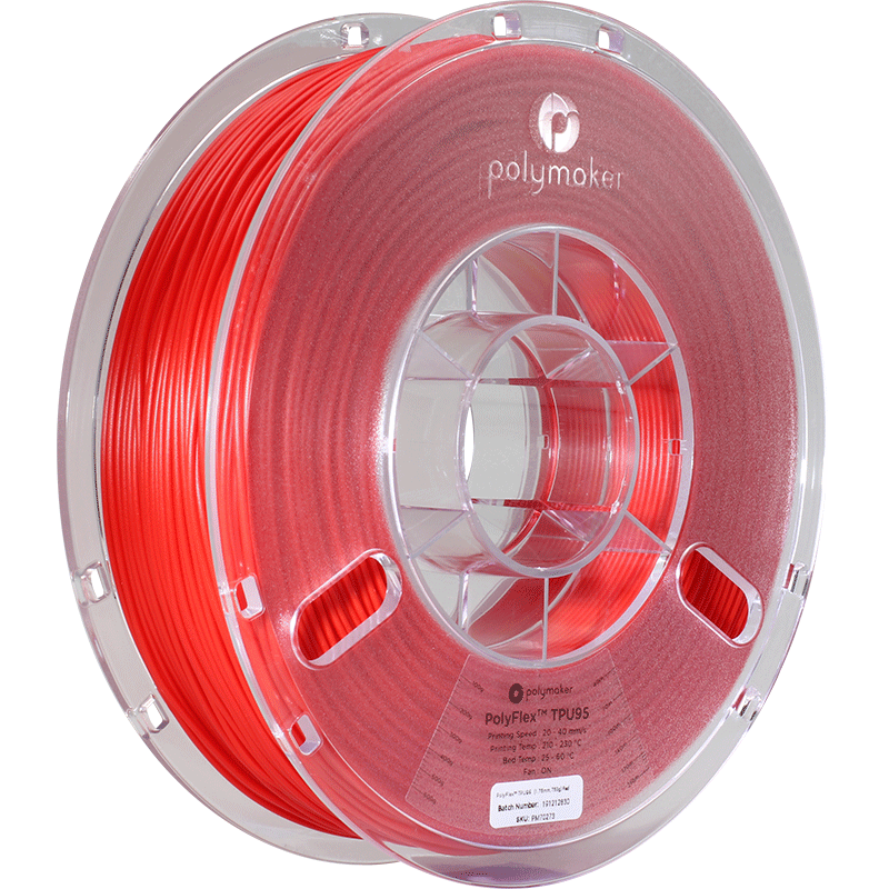 Polymaker PolyFlex TPU95 Filament Rot 1.75mm 750g