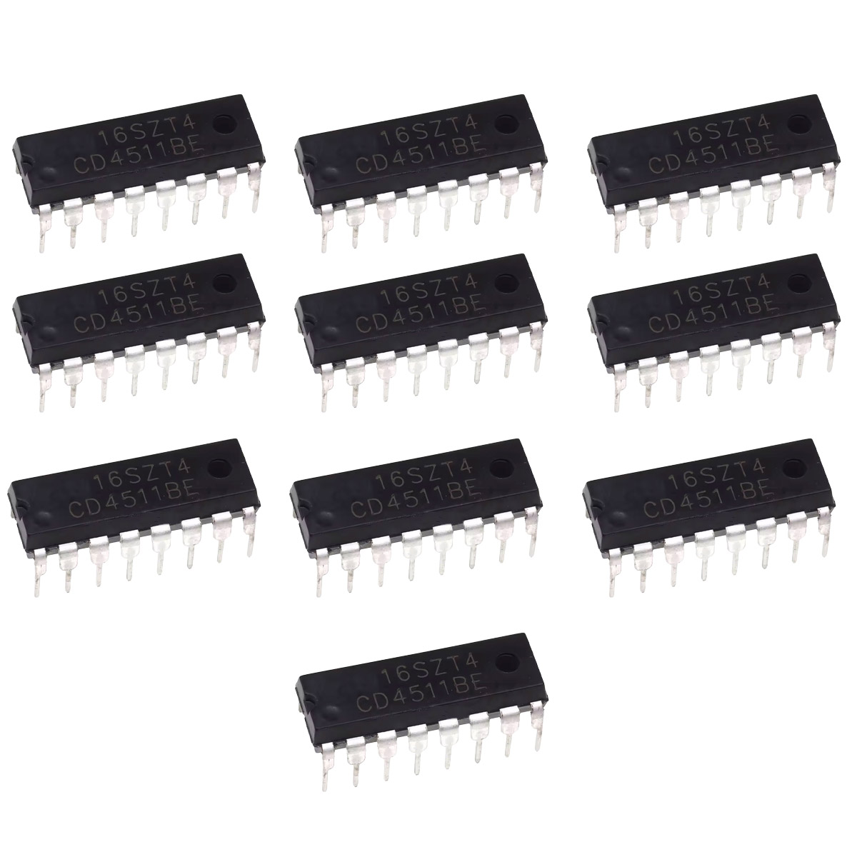 10x CD4511 BCD-zu-7-Segment Decoder/Driver IC DIP16 – CMOS Treiber für LED-Displays