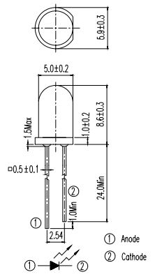 Infrarot-LED 5mm 940nm