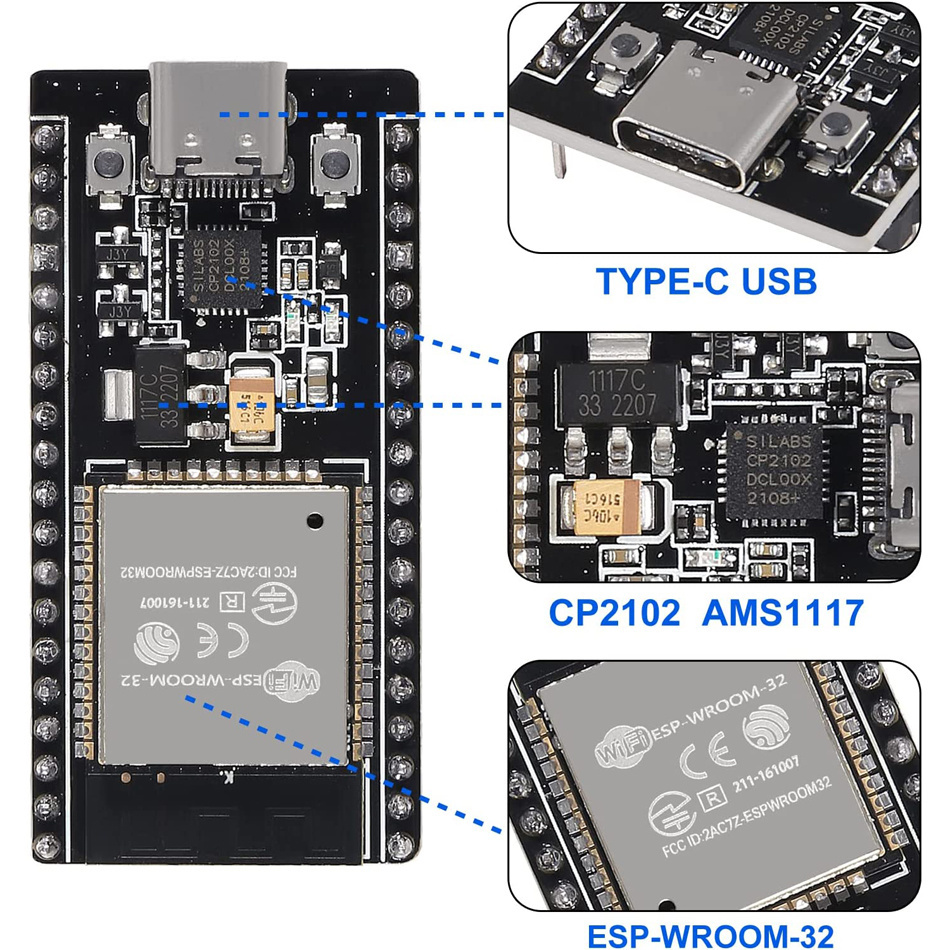 NodeMcu ESP32 USB-C 38 Pin