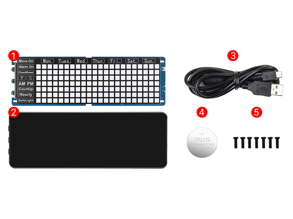 Waveshare Elektronische Uhr für Raspberry Pi Pico