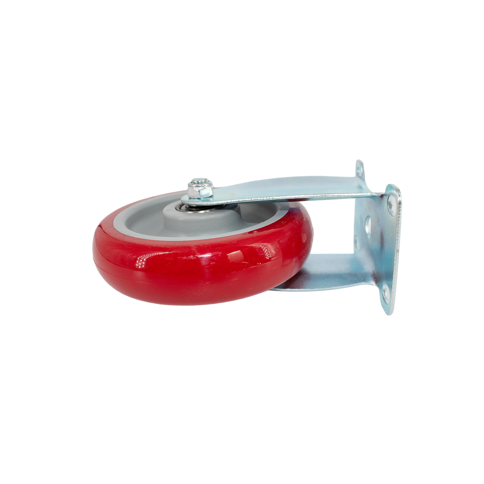 Lenkrolle 100mm fest Rot Transportrolle bis 110kg Traglast