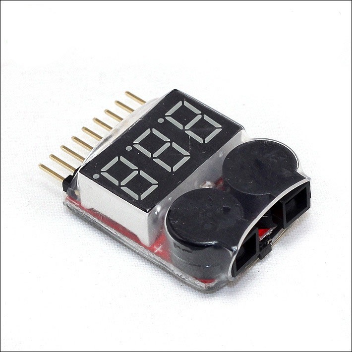 1-8S Lipo-Batterie Tester mit Buzzer und Anzeige