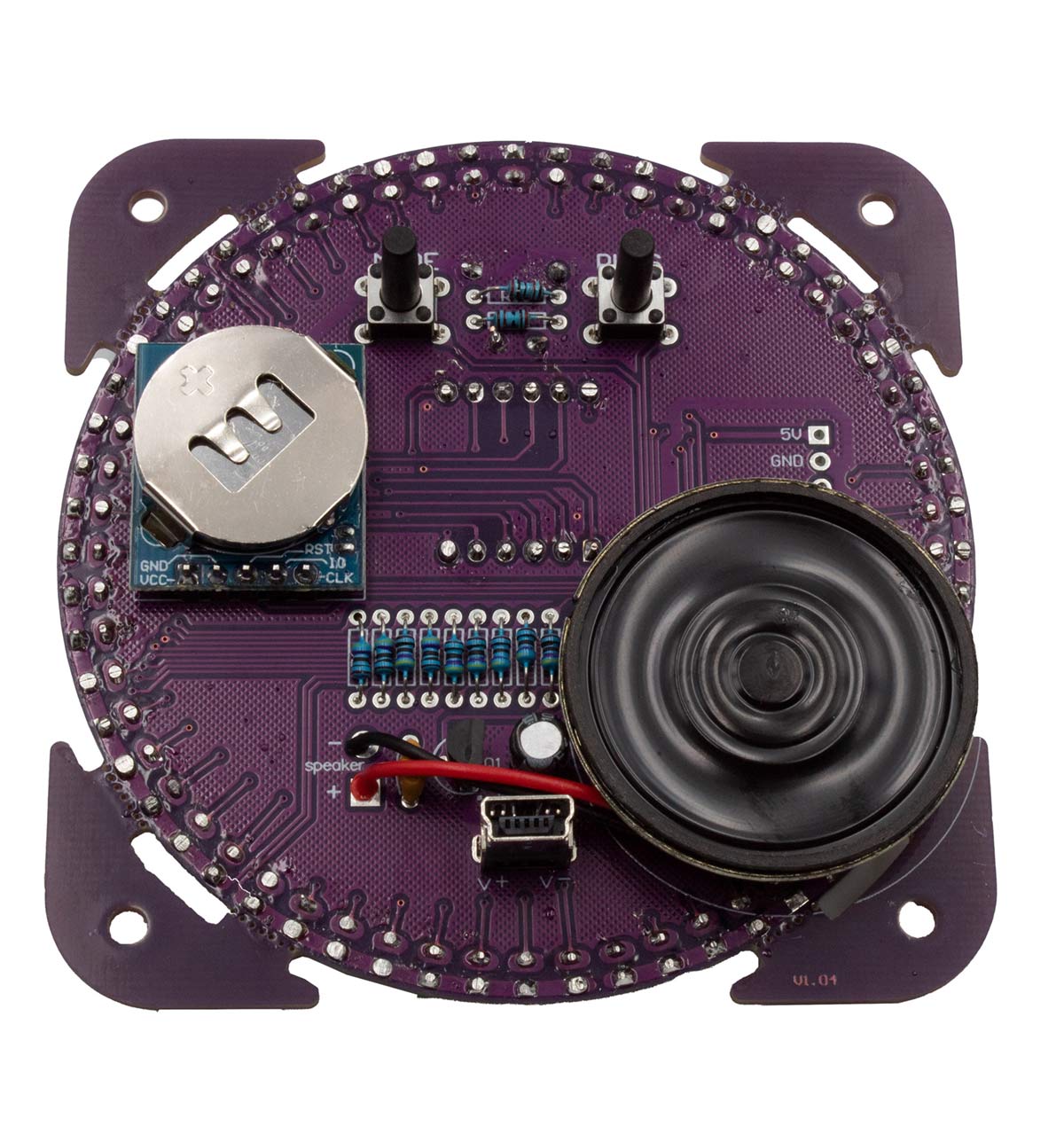 Bausatz Rotation LED Uhr DS1302 mit Gehäuse
