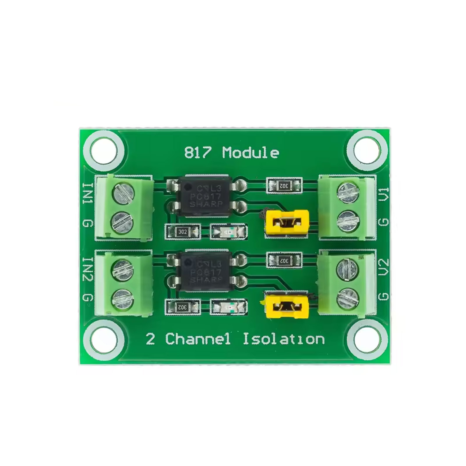 PC817 Optokoppler Isolationsmodul 2-Kanal 3,6–30 V Treiber Spannungswandler
