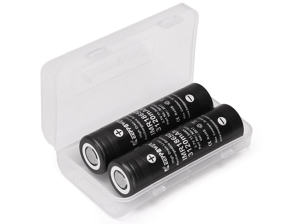 2er Set Keeppower IMR18650 - 3120mAh, 3,6V - 3,7V Li-Ionen-Akku (US18650VTC6)