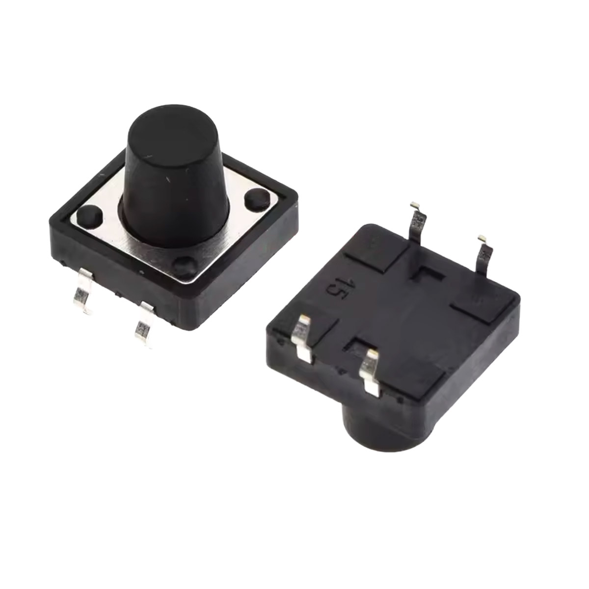 10x Taster 12x12x10mm Druckknopf Microtaster THT 4-Pin für Arduino und Breadboard