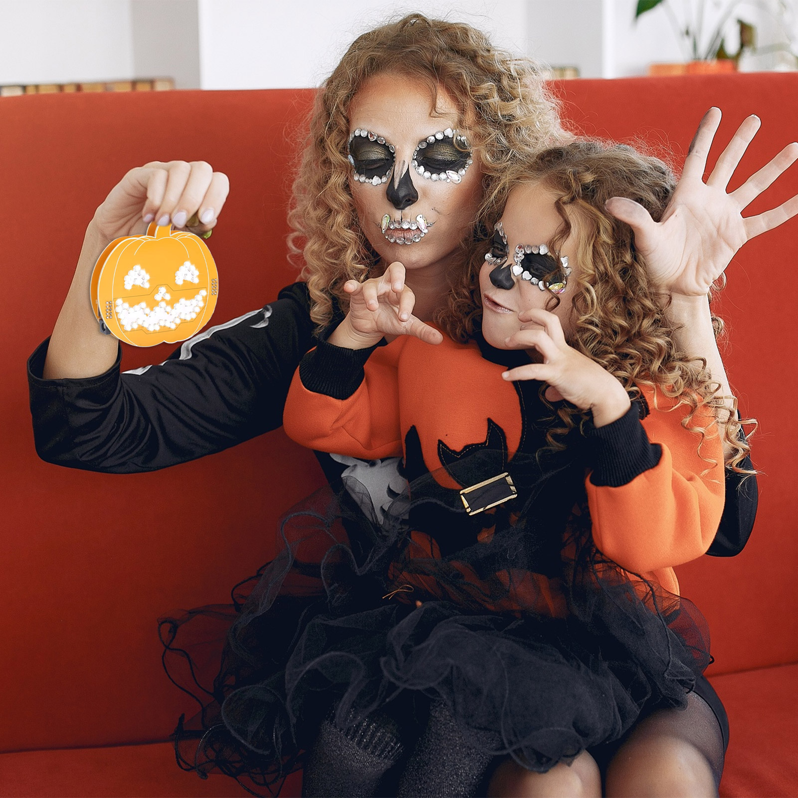 Bausatz: Halloween LED Kürbis Übungsplatine – Lötbausatz für Anfänger