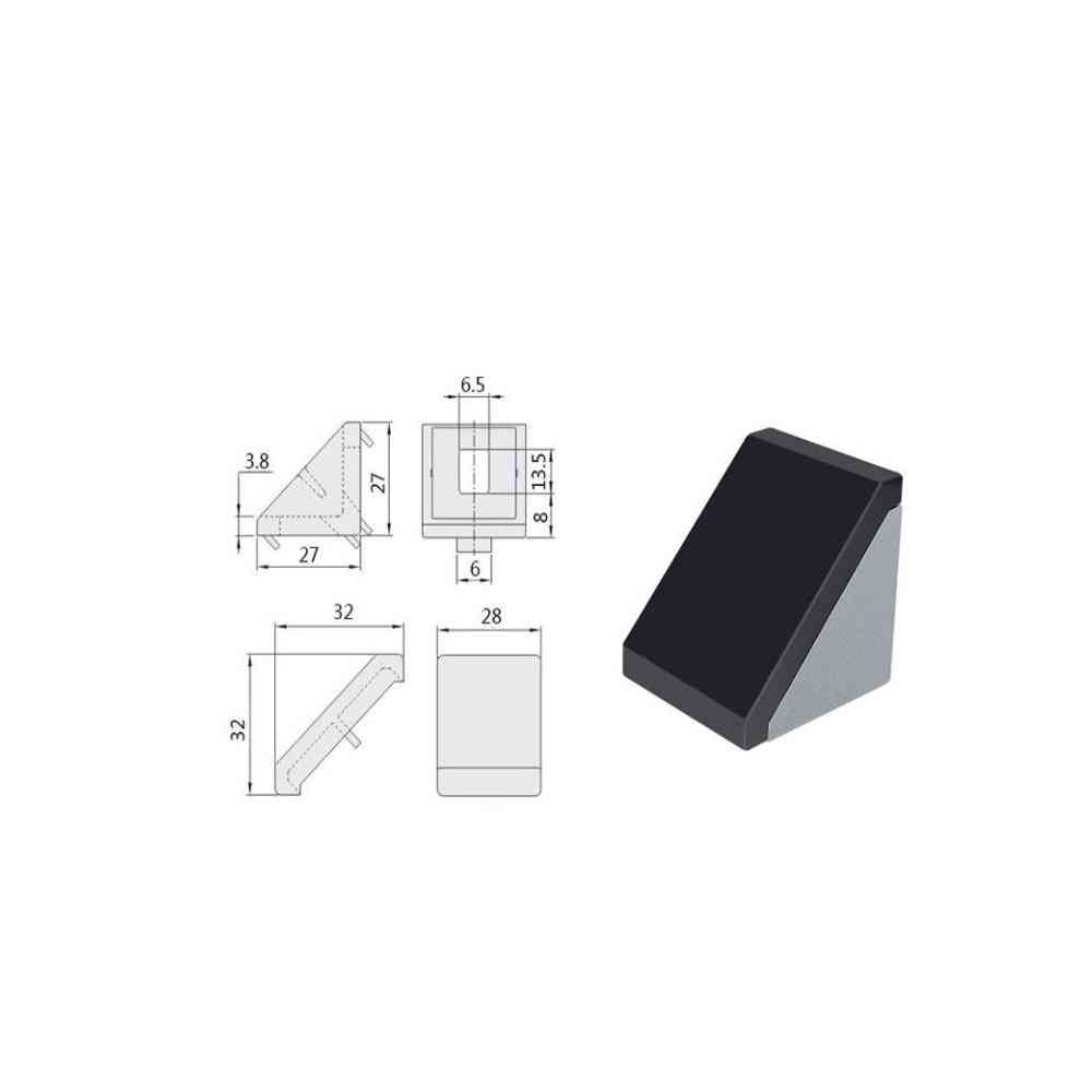 Eckwinkel mit Abdeckung Nut 8 für 3030 Aluminiumprofile