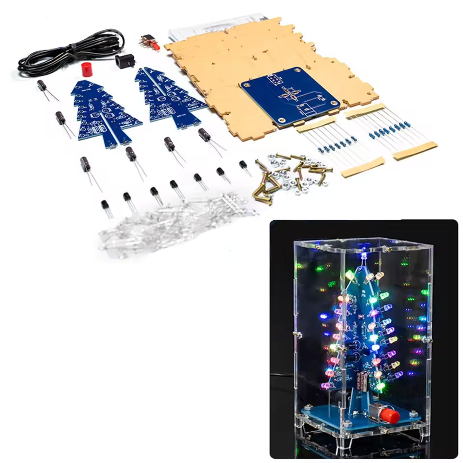 Bausatz LED-Weihnachtsbaum RGB mit Gehäuse